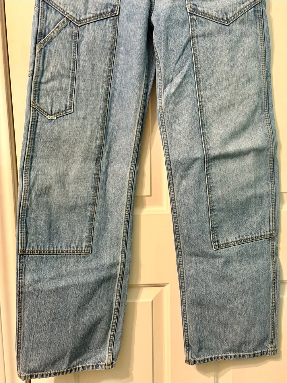 Re/Done Superhigh Workwear Carpenter Jean in Indigo Blue  - Size 27